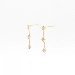 K18YG Bông tai kim cương ba viên 0.2CT - Hàng hiệu Chính hãng 867930