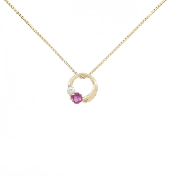 Dây chuyền ruby K18YG 0.12CT - Hàng hiệu chính hãng