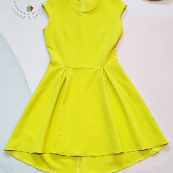 Váy đầm MAMA màu vàng Neon không tay size S