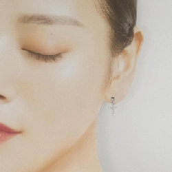 K14WG Bông tai kim cương chéo 0.30CT - Hàng hiệu Chính hãng 874352