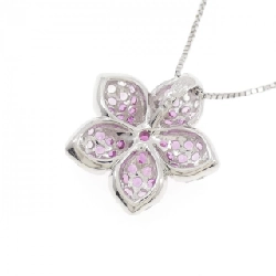 K18WG Hoa Hồng Ruby Dây Chuyền - Hàng hiệu Chính hãng 863154