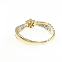 Nhẫn kim cương hoa K18YG/PT900 0.10CT - Hàng hiệu Authentic 854681