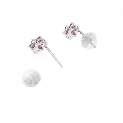 Bông tai Ruby K18WG Hoa 0.32CT - Hàng hiệu Chính hãng 869519