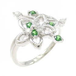 Nhẫn PT900 Hoa Ngọc Bích 0.168CT - Hàng hiệu Chính hãng