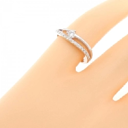 Nhẫn pinky kim cương K18WG 0.16CT 672801