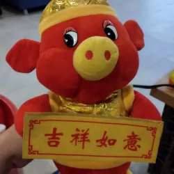 gấu bông hình heo Thần Tài. Hàng 2hand