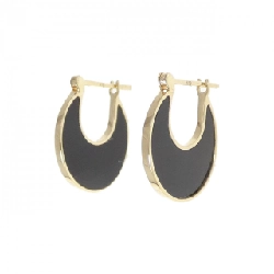 K18YG Onyx Bông tai - Hàng hiệu Chính hãng