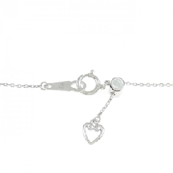 K18WG Chìa khóa × Trái tim Dây chuyền kim cương 0.01CT - Hàng hiệu Chính hãng 861292