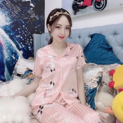 Set lụa mặc nhà tiểu thư ulzzang freesize