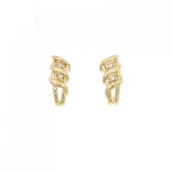 K18YG Bông tai kim cương 0.10CT - Hàng hiệu Chính hãng