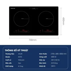 🔥 Bếp Từ Đôi Kalite KDI73 ⚡ Linh Hoạt – Bền Bỉ – Chịu Nhiệt Tốt 593728