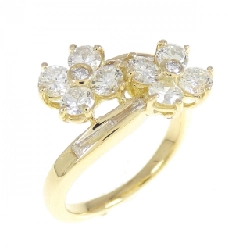 Nhẫn kim cương hoa K18YG 1.14CT