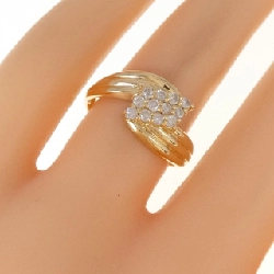 Nhẫn kim cương K18YG 0.32CT 671825