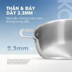Nồi inox liền khối cao cấp đa năng KALITE KCP2602 – Size 26cm, hiệu suất bắt từ 98% 934677