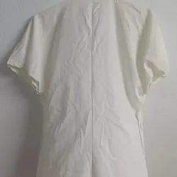 ÁO SƠ MI CỔ TRỤ TAY PHỒNG CÓ DÂY CỘT SAU - MÀU TRẮNG - FREESIZE 753734