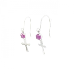 K18WG Nhẫn Đính Hồng Ngọc - Hàng hiệu Chính hãng 870067