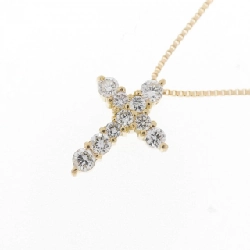 K18YG Dây chuyền kim cương chéo 0.21CT - Hàng hiệu chính hãng 860719