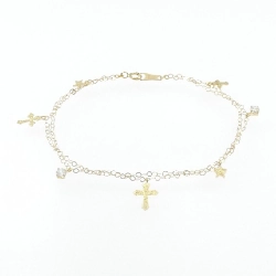 K18YG Thánh giá × Ngôi sao Vòng tay Cubic - Hàng hiệu Chính hãng 871556