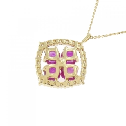 Dây chuyền ruby K18YG hoa 0.60CT - Hàng hiệu chính hãng 861247