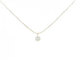 K18YG Solitaire Diamond Necklace 0.219CT - Hàng hiệu Authentic