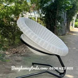 Ghế tròn mây nhựa ban công 703696