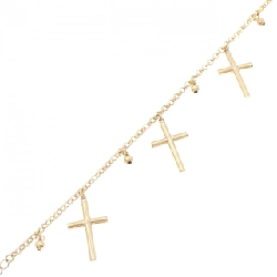 K18YG Vòng tay chéo - Hàng hiệu Authentic