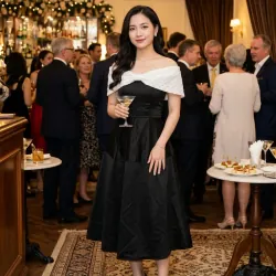 Váy đầm nữ dự tiệc thiết kế vai ngang sang chảnh 973143