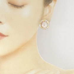 K18YG/PT900 Bông tai Mabe Pearl - Hàng hiệu Authentic 870416