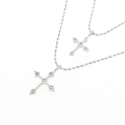 K18WG Dây chuyền kim cương chéo 0.15CT - Hàng hiệu Chính hãng 858544