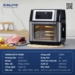 🔥 KALITE Q10 – Nồi Chiên 10 Lít Cửa Kính | Chiên Nướng Thả Ga Cho Cả Nhà! 707356