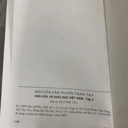 Nguyễn văn huyên toàn tập. Văn hoá và giáo dục việt nam. Tập 3. 8a3 655345