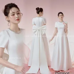 Váy cưới Meo store, size M, đơn giản, sang trọng 