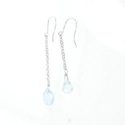 K18WG Blue Topaz Bông tai - Hàng hiệu Chính hãng 866827