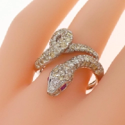 Nhẫn Ruby 750WG Rắn 667191