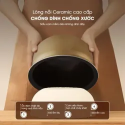 Nồi cơm điện Kalite KRC8018 chính hãng lòng gốm Ceramic chống dính, chống xước, mới 100% 572931