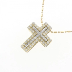 Dây chuyền kim cương K18YG/K18WG chéo 0.38CT - Hàng hiệu chính hãng 847825