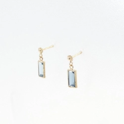 K10YG Blue Topaz Earrings - Hàng hiệu Authentic 864947