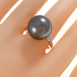 Nhẫn ngọc trai đen PT900 15.3mm - Hàng hiệu Authentic 848089