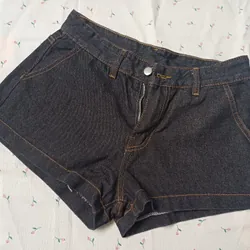 QUẦN SHORT NGẮN NỮ CẠP TRỄ CALEM CLUBC CHẤT LIỆU JEAN - MÀU XANH THAN