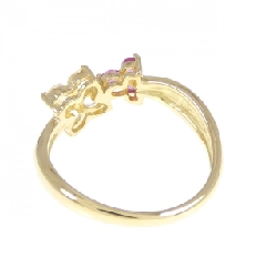 Nhẫn ruby K18YG hoa 673192