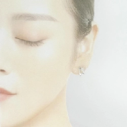 K18WG/K14WG Bông tai hoa kim cương - Hàng hiệu Authentic 873024