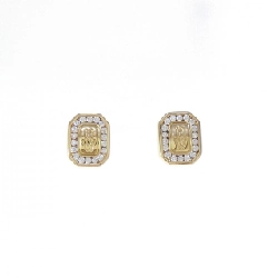 Khuyên tai logo HW Harry Winston - Hàng hiệu Authentic