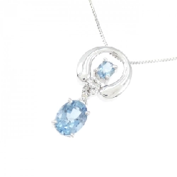 K18WG Aquamarine Necklace 0.86CT - Hàng hiệu Authentic 858593