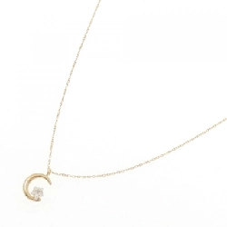 K18YG Mặt trăng Cubic Necklace - Hàng hiệu Chính hãng 860330