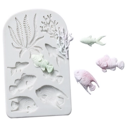 Khuôn silicon làm bánh, rau câu cá biển, san hô, rong biển - Mã số 1098 338222