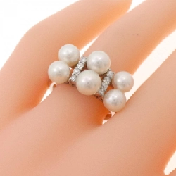 Nhẫn ngọc trai Akoya K18WG 667414