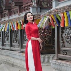 Áo dài vải lụa Mỹ sz S 193471