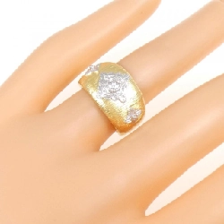 Nhẫn kim cương K18YG/PT 0.13CT 672471