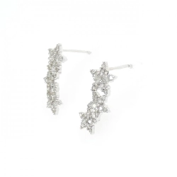 Bông tai kim cương hoa K18WG - Hàng hiệu chính hãng 872158