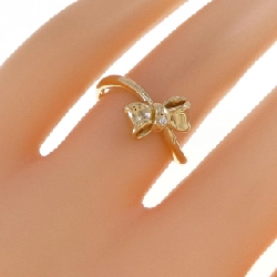 Nhẫn kim cương K18YG hình ruy băng 0.006CT 669329